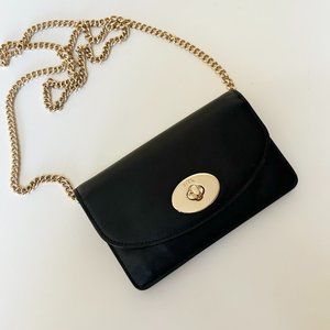 Coach Black Smooth Leather Crossbody